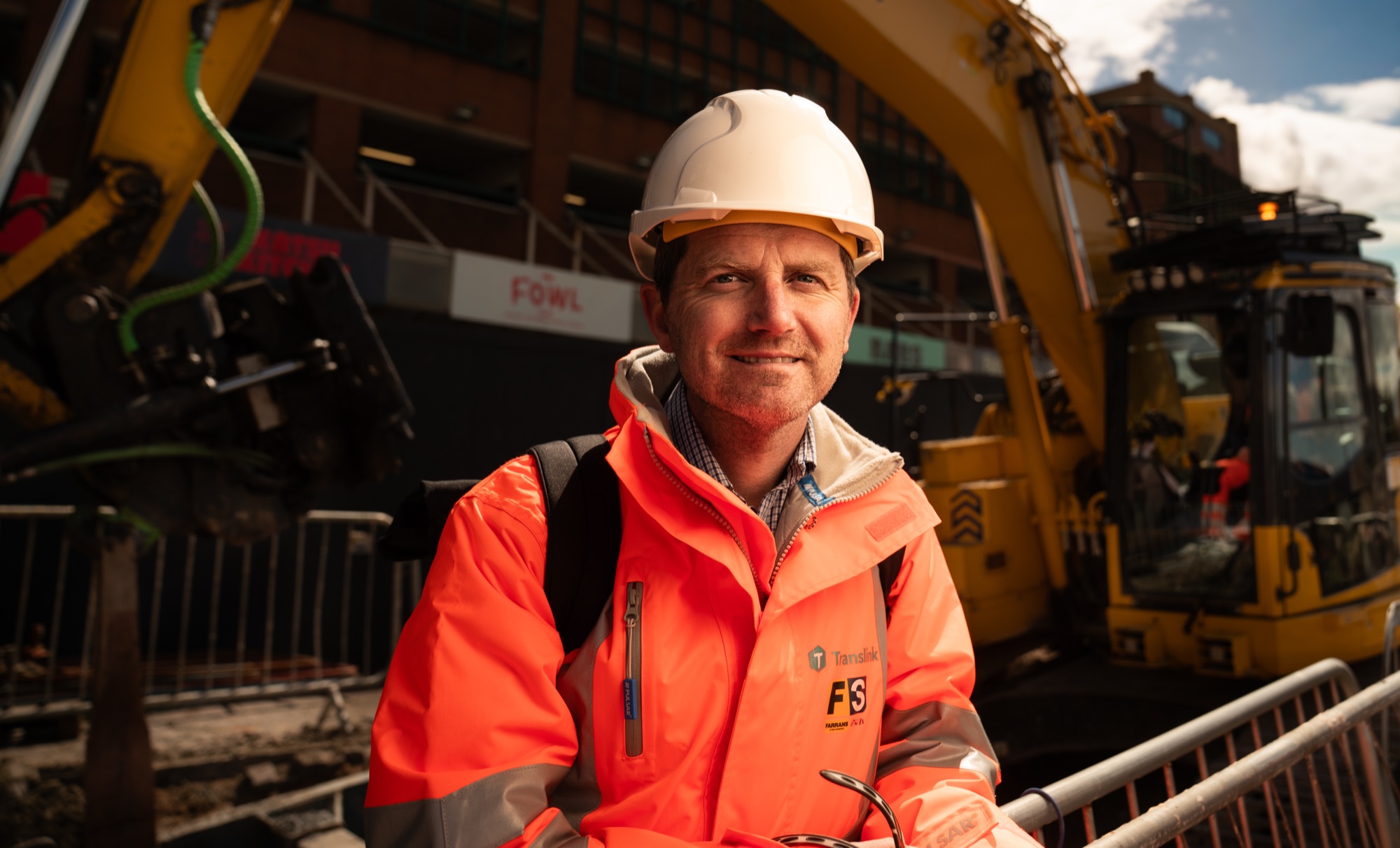 A site manager on a live construction project